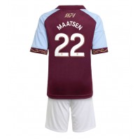 Aston Villa Ian Maatsen #22 Replika babykläder Hemmaställ Barn 2025-26 Kortärmad (+ korta byxor)